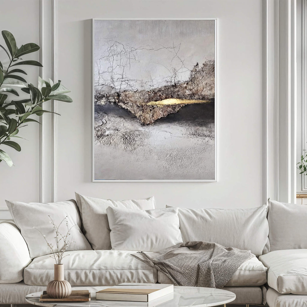Wabi-Sabi Art | Cracked Gold Accent