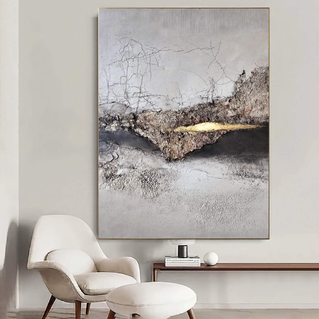 Wabi-Sabi Art | Cracked Gold Accent