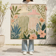 Vintage Americana Art | Blooming Hat Duo