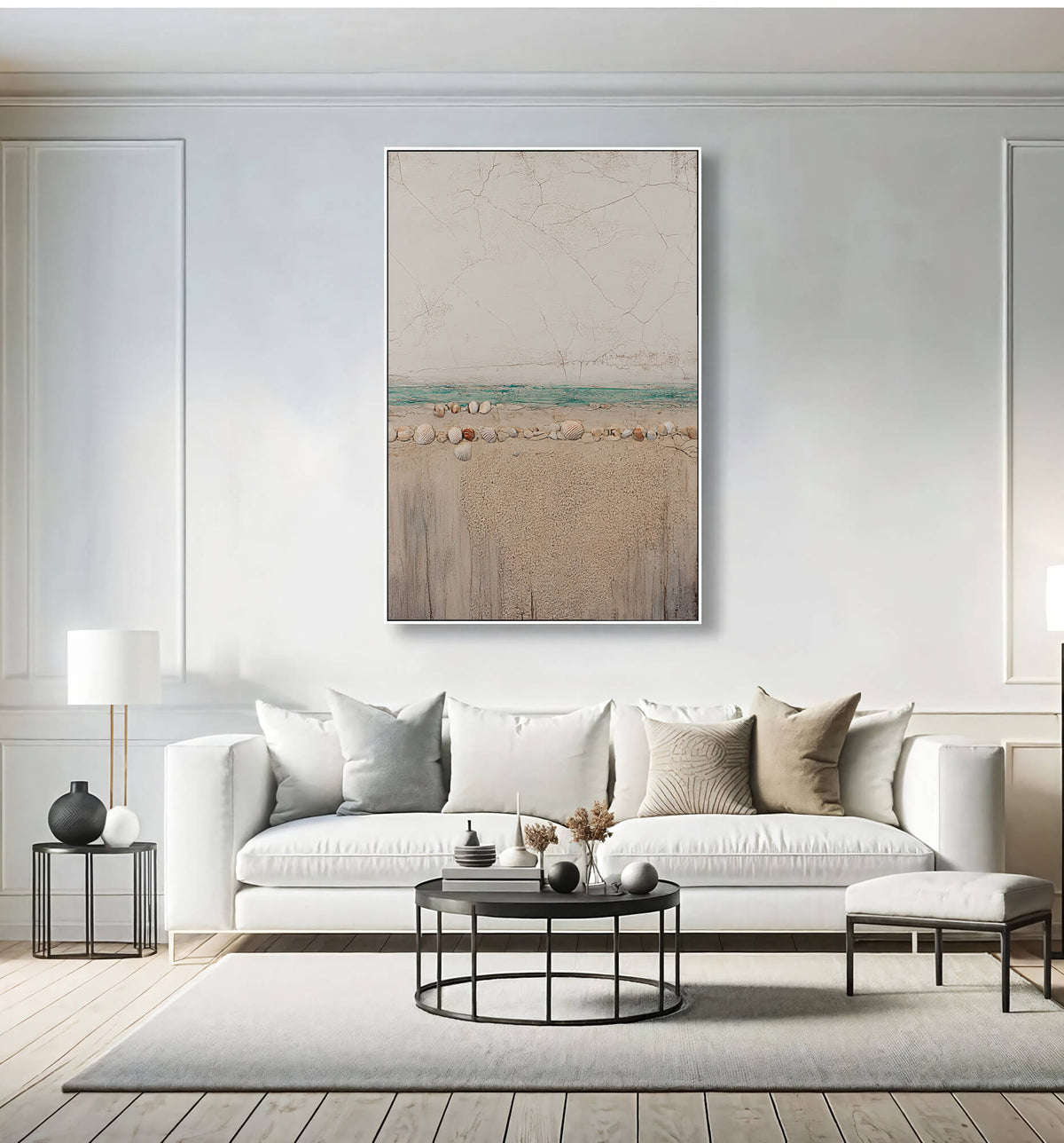 Wabi-Sabi Art | Coastal Shell Horizon