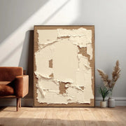 Wabi-Sabi Art | Frayed Linen & Plaster
