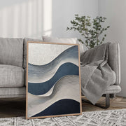 3D-Textured Art | Blue Wave Relief