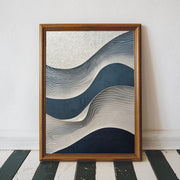 3D-Textured Art | Blue Wave Relief