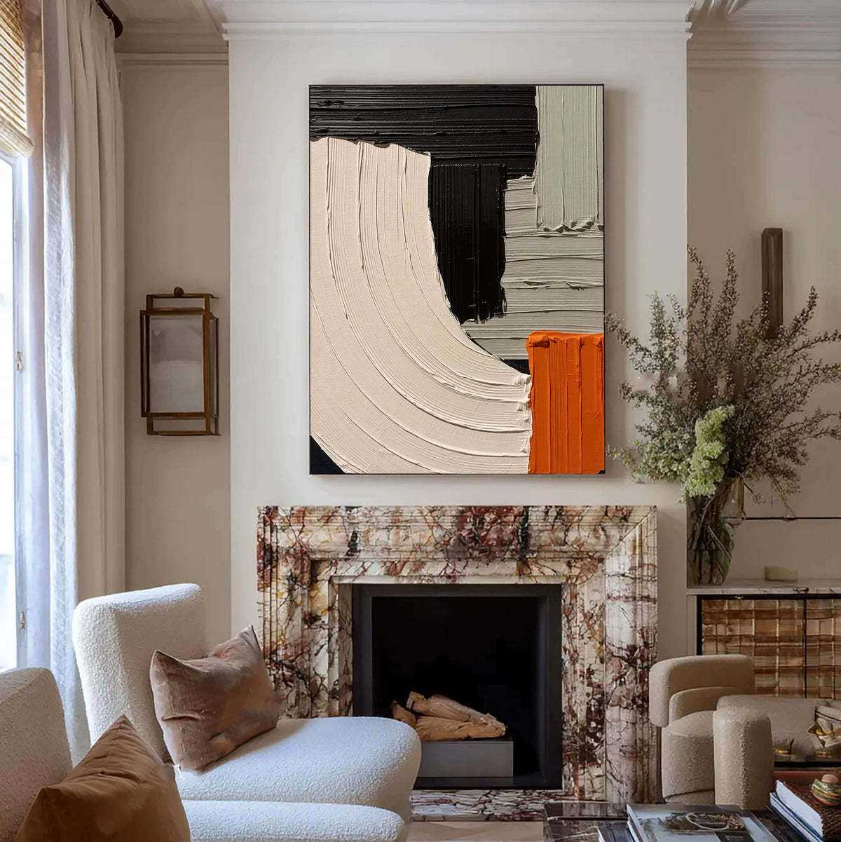3D-Textured Art | Bold Color Block Flow