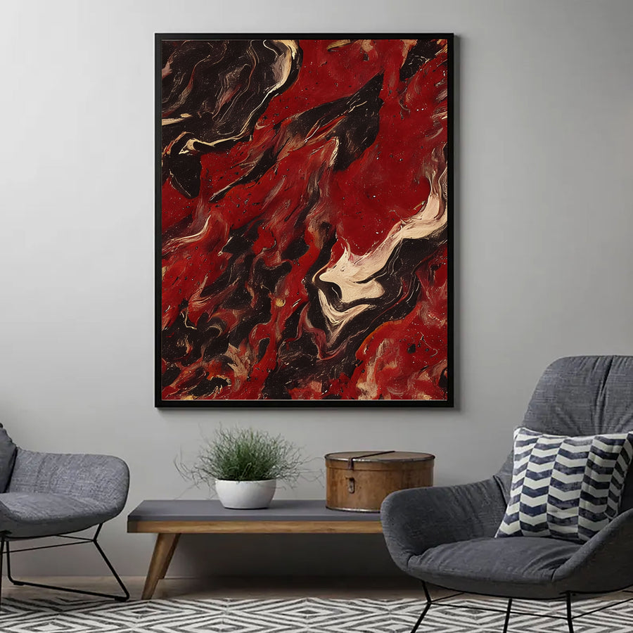 Abstract Art | Fiery Fluid Swirls