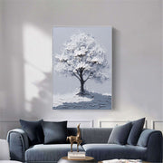 3D-Textured Art | Textured White Blossom Tree