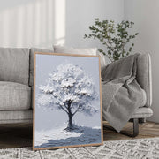 3D-Textured Art | Textured White Blossom Tree