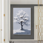 3D-Textured Art | Textured White Blossom Tree