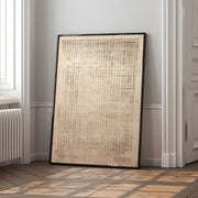 Wabi-Sabi Art | Weathered Grid Meditation