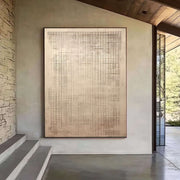 Wabi-Sabi Art | Weathered Grid Meditation