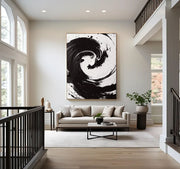 3D-Textured Art | Monochrome Swirl Motion