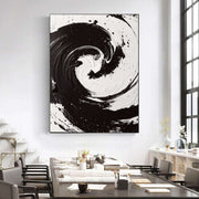 3D-Textured Art | Monochrome Swirl Motion