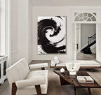 3D-Textured Art | Monochrome Swirl Motion