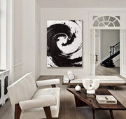 3D-Textured Art | Monochrome Swirl Motion