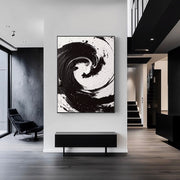 3D-Textured Art | Monochrome Swirl Motion