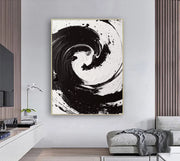 3D-Textured Art | Monochrome Swirl Motion