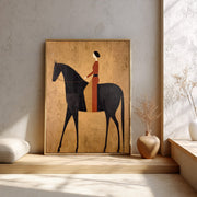 Vintage Americana Art | Crimson Elegance