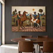 Vintage Americana Art | Valley Cowboy Noon