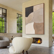3D-Textured Art | Warm Curve Blocks