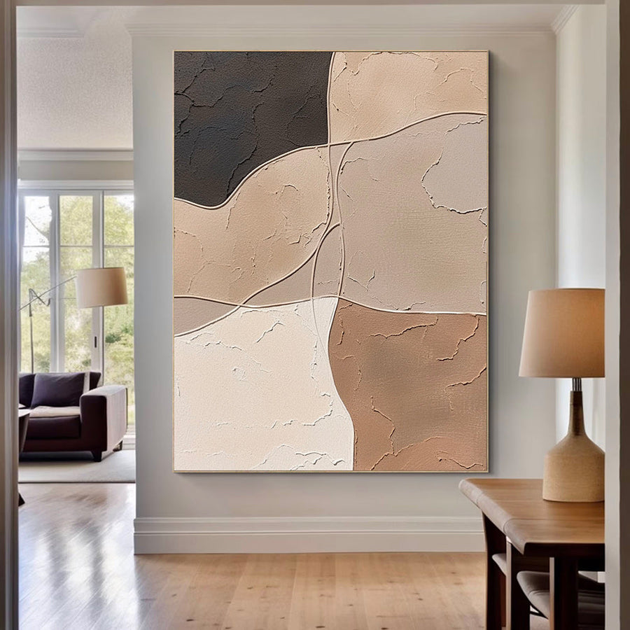 3D-Textured Art | Warm Curve Blocks