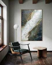 3D-Textured Art | Gilded Cracked Flow