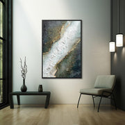 3D-Textured Art | Gilded Cracked Flow