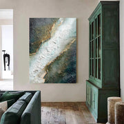 3D-Textured Art | Gilded Cracked Flow