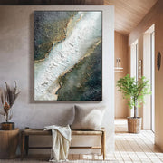 3D-Textured Art | Gilded Cracked Flow