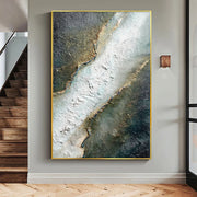 3D-Textured Art | Gilded Cracked Flow