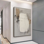 3D-Textured Art | Neutral Block Lines