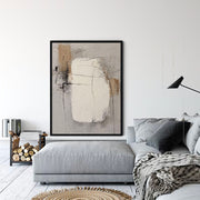 3D-Textured Art | Neutral Block Lines