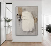 3D-Textured Art | Neutral Block Lines