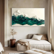 3D-Textured Art | Emerald Mountain Peaks
