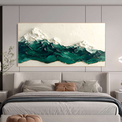 3D-Textured Art | Emerald Mountain Peaks