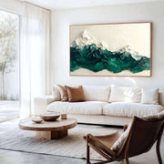 3D-Textured Art | Emerald Mountain Peaks