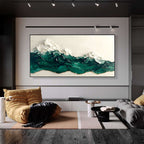 3D-Textured Art | Emerald Mountain Peaks