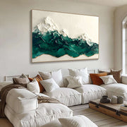 3D-Textured Art | Emerald Mountain Peaks