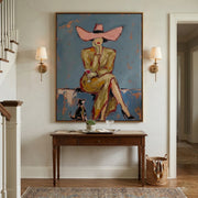 Vintage Americana Art | Western Lady’s Sip