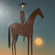 Vintage Americana Art | Sunset Rider Silhouette