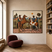 Vintage Americana Art | Valley Cowboy Noon