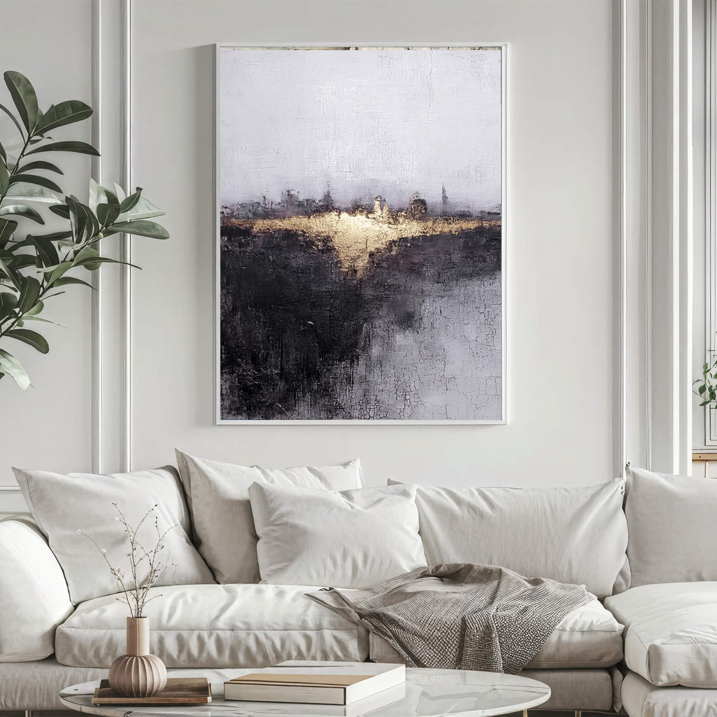 Contemporary Luxe Art | Gilded Skyline Glow