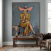 Vintage Americana Art | Western Lady’s Sip