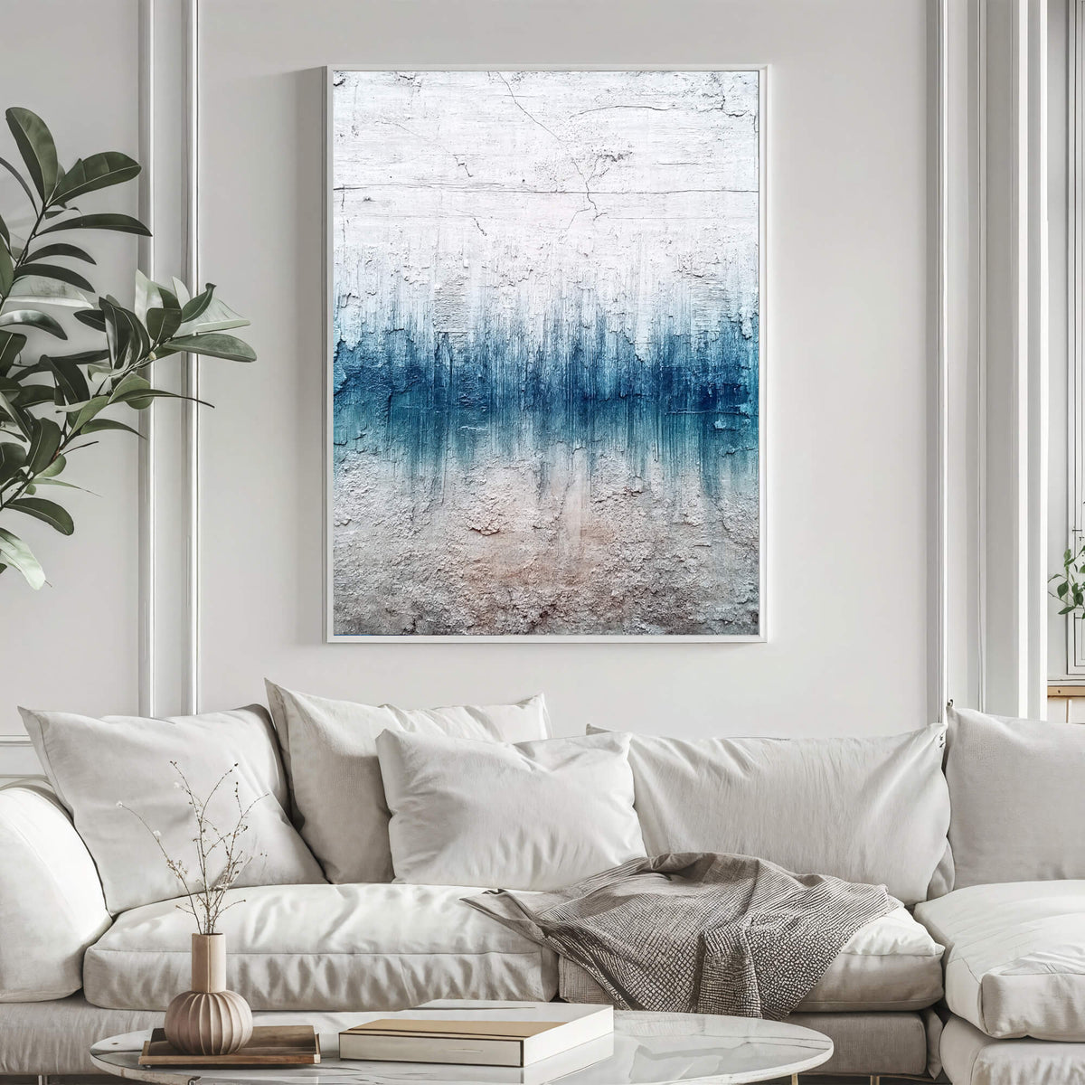 Abstract Art | Azure Textured Gradient