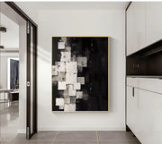 Wabi-Sabi Art | Weathered Monochrome Mosaic