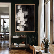 Wabi-Sabi Art | Weathered Monochrome Mosaic