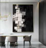 Wabi-Sabi Art | Weathered Monochrome Mosaic