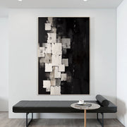 Wabi-Sabi Art | Weathered Monochrome Mosaic