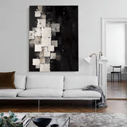 Wabi-Sabi Art | Weathered Monochrome Mosaic