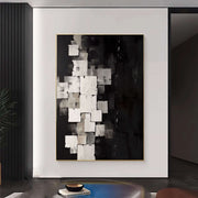 Wabi-Sabi Art | Weathered Monochrome Mosaic