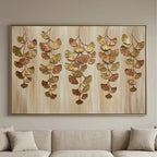 Contemporary Luxe Art | Gilded Ginkgo Cascade